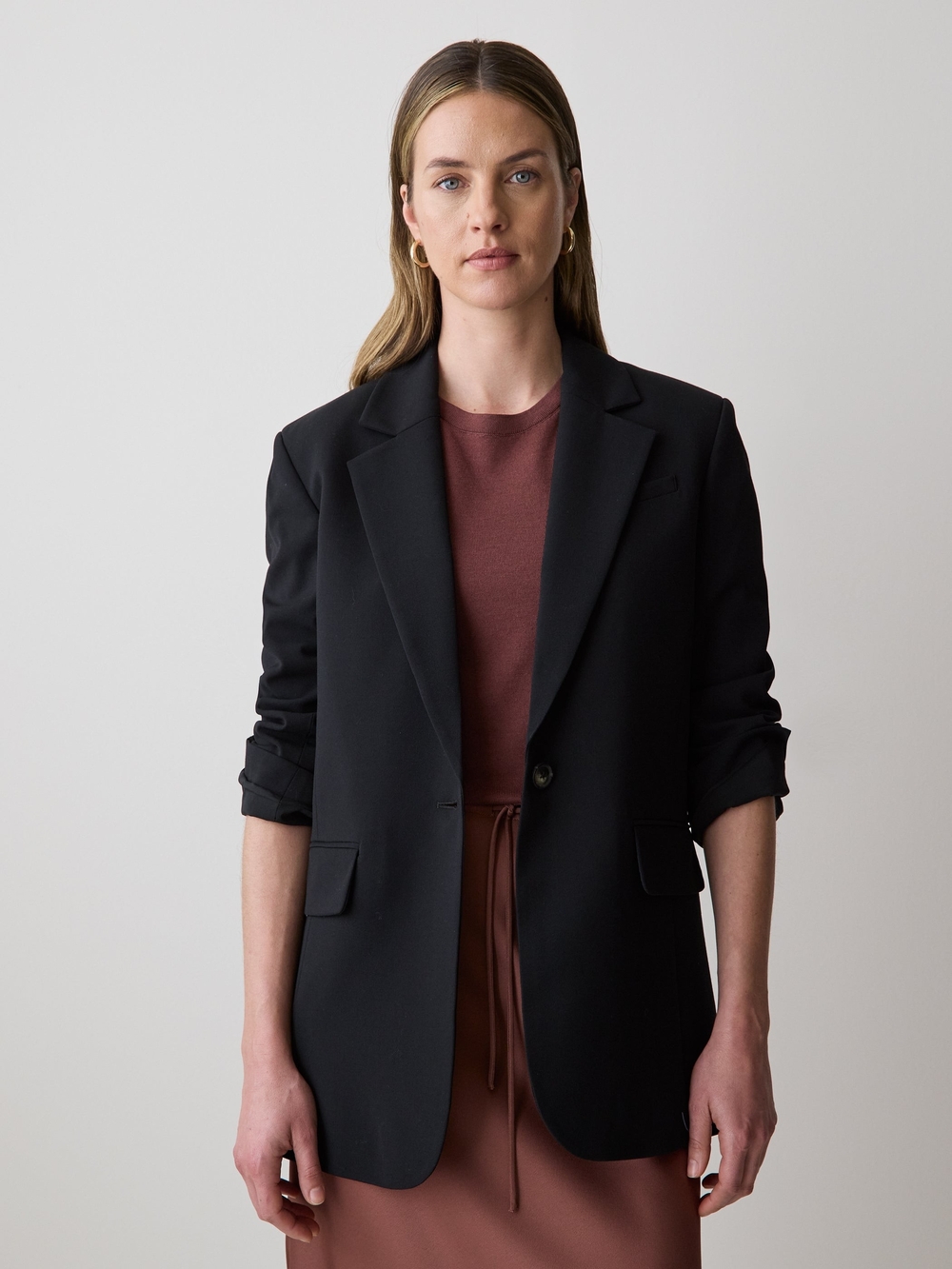RW&CO. | Relaxed-Fit One-Button Blazer in Black